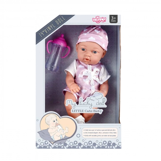 woopie royal adorable bébé en tenue rose 36 cm