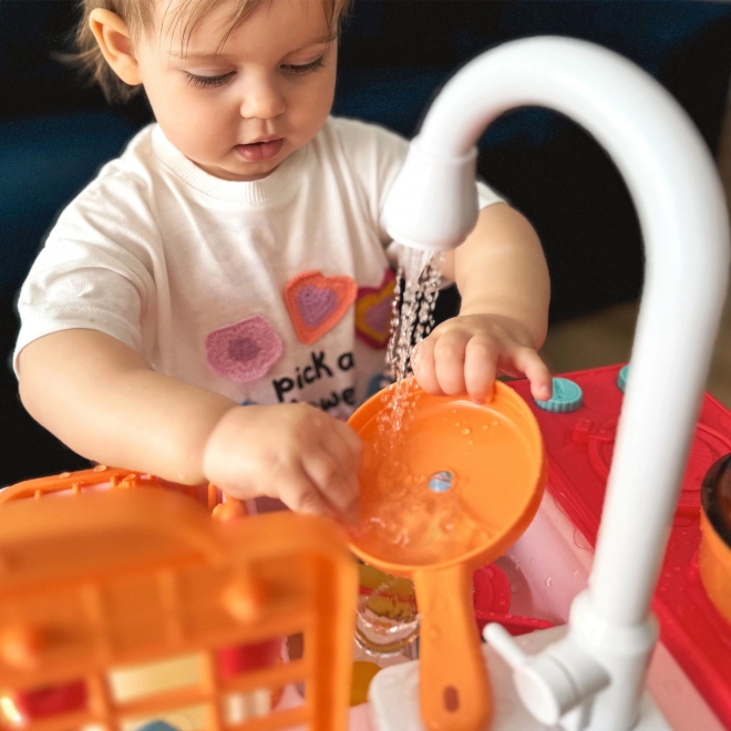 Woopie cuisine pour enfants avec évier rose