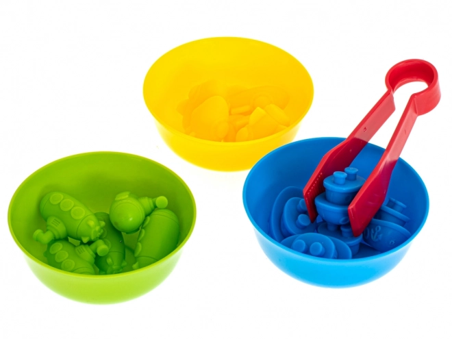 Jeu montessori en bois Apprends à compter – Moyens de transport