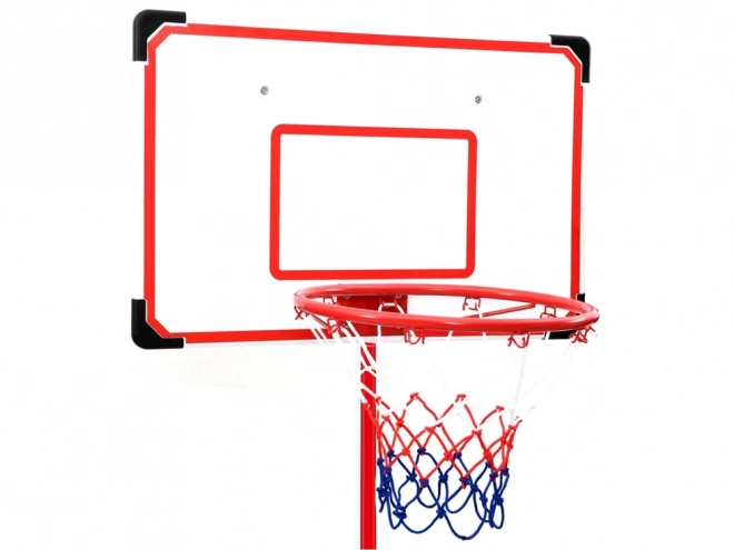Tableau de basketball avec ballon et pompe