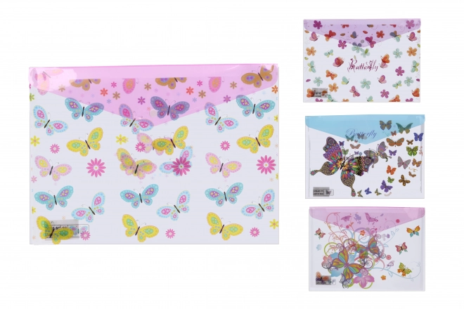 Pochette à pression 35,8x26 cm - Papillon