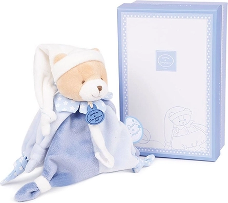 Coffret cadeau Doudou - Ourson avec attache-tétine 17 cm