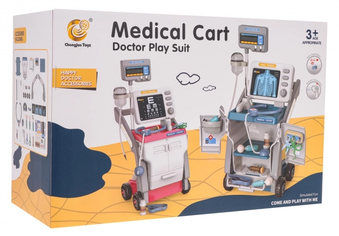 Trousse médicale avec ECG + accessoires Bleu