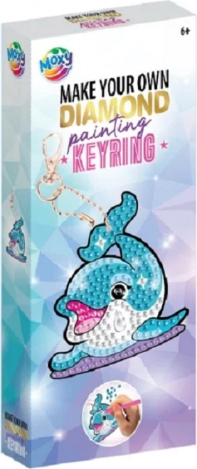 Peinture diamant – pendentif dauphin
