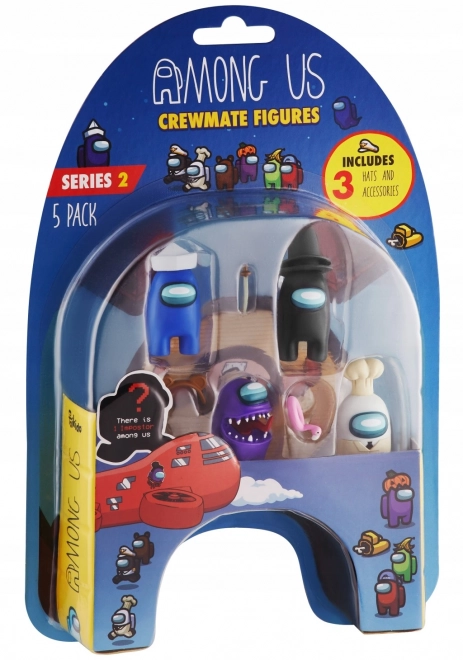 Figurine Among Us pack de 5 série 2 avec tampon