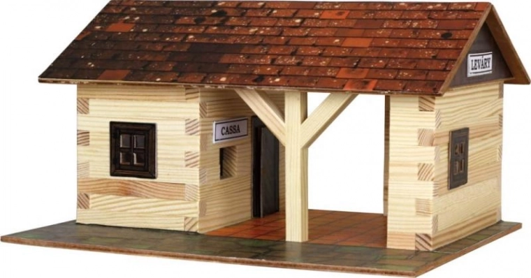 Kit de construction en bois à coller WERK WALACHIA – gare ferroviaire 1:32