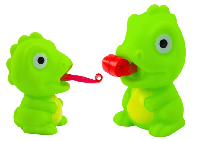 Dinosaure en caoutchouc avec langue coulissante vert 8 cm