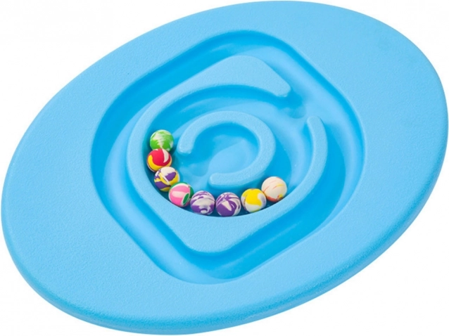 Planche d'équilibre sensorielle pour enfants avec balles en caoutchouc bleue
