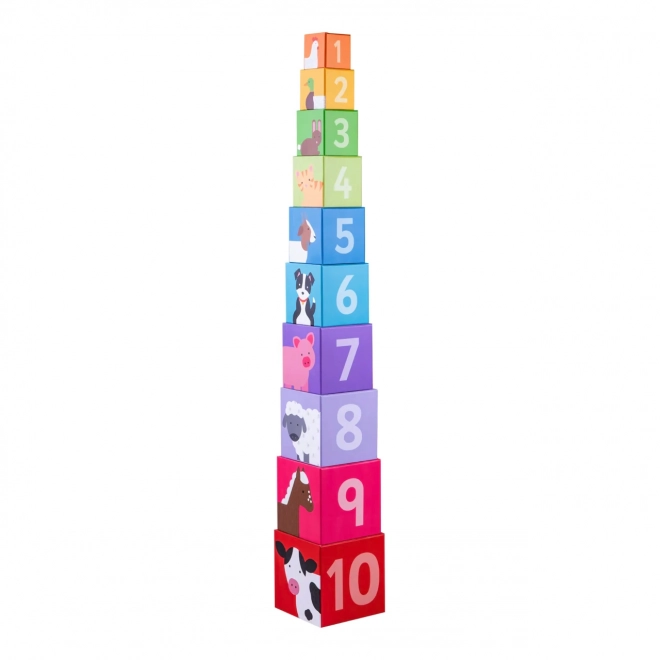 Bigjigs Toys Cubes didactiques ferme