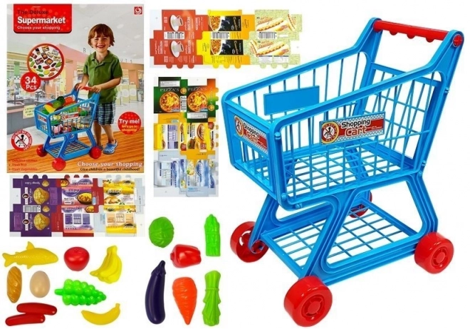 Chariot de course de jeu avec 34 pièces