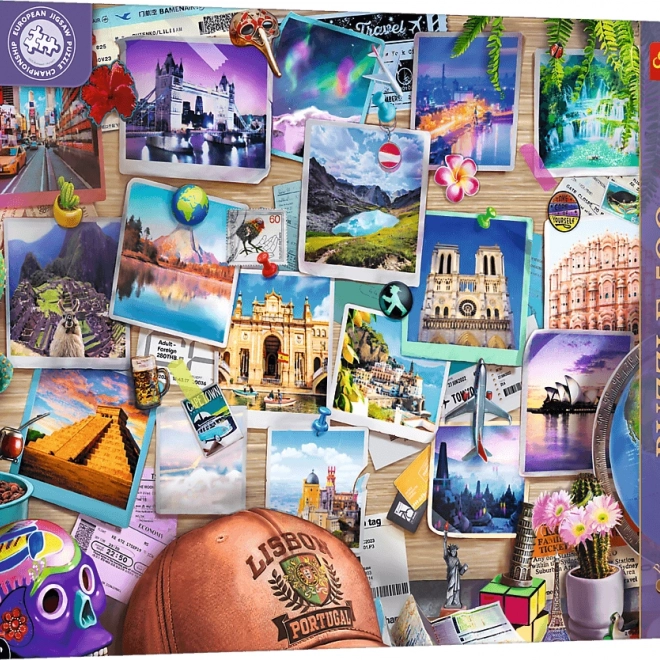 Puzzle TREFL Premium Plus Temps de Thé : Souvenirs de Voyage 500 Pièces