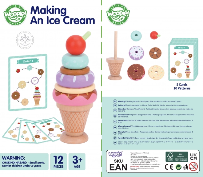 Crèmes glacées en bois Woopie Green pâtisserie Montessori