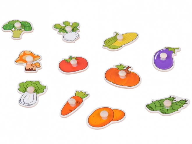 Puzzle éducatif en bois légumes match 11 pièces ZA5258