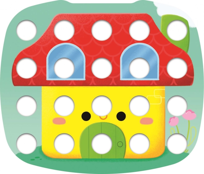 Mosaïque colorée pour enfants en plastique dans une boîte 40x27x6cm 12m+