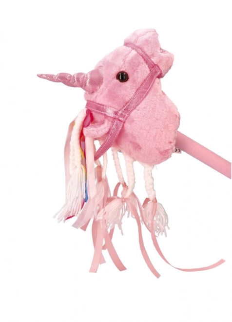 Licorne à bascule sur bâton Rosa
