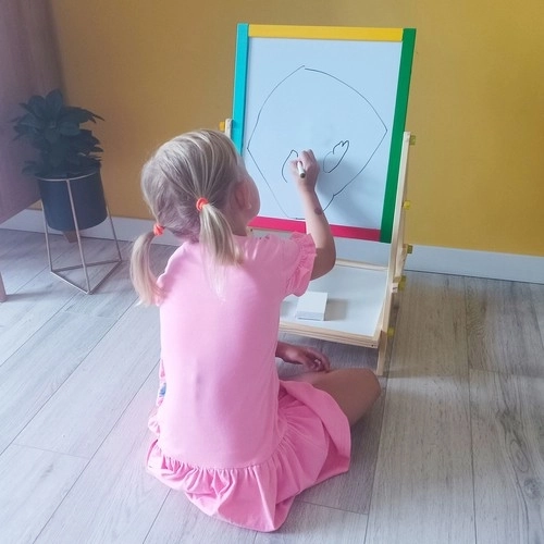 Tableau double face en bois pour enfants
