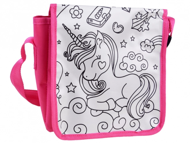 Sac à colorier avec licorne