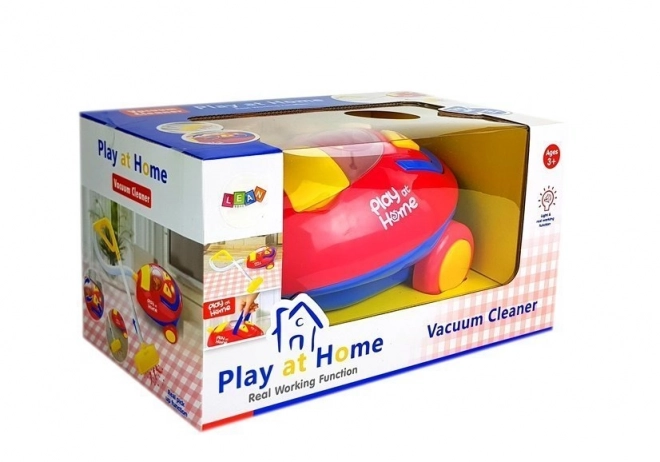 Grand aspirateur rouge et jaune à piles Sons