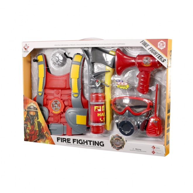 Ensemble de pompiers avec accessoires
