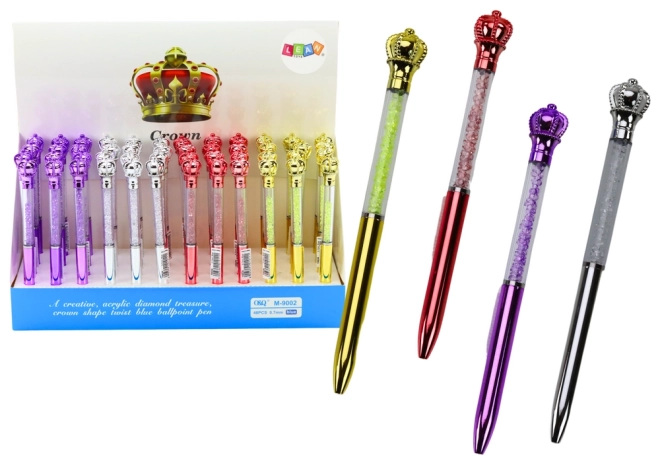 Stylo à bille avec couronne Diamonds Recharge Bleu 0,7 mm Mix