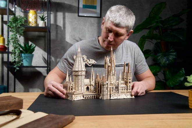 Ugears 3D puzzle mécanique en bois Château de Poudlard, Harry Potter