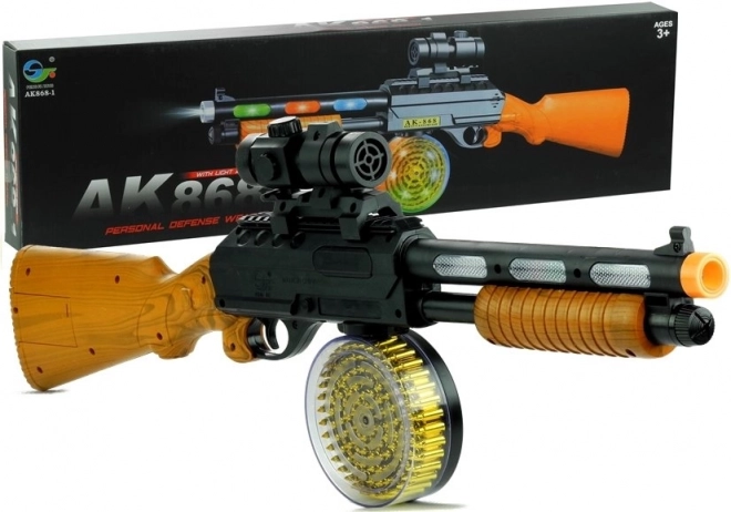 Pistolet Fusil AK 868-1 Lumières Jeu 60 cm