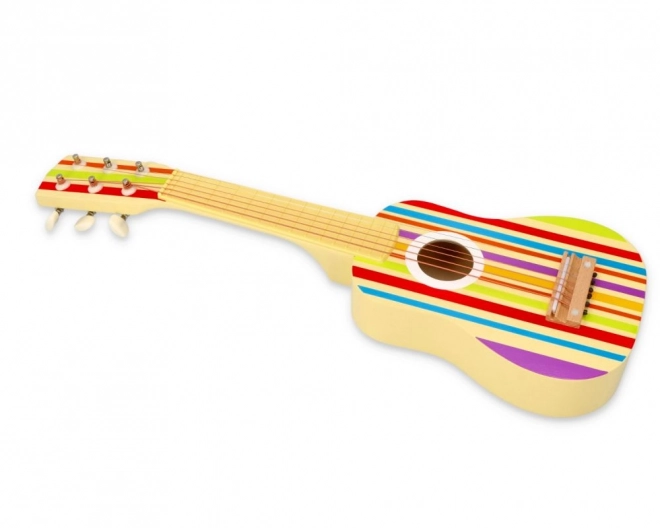 Guitare en bois à six cordes arc-en-ciel