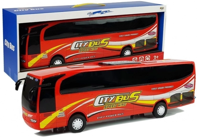 Modèle de bus urbain rouge 54 cm