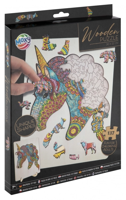 Puzzle en bois licorne