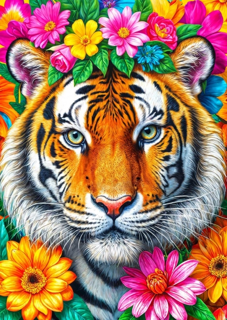 ENJOY Puzzle Rayures et Fleurs 1000 pièces