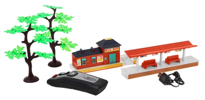 Train télécommandé avec rails pour enfants 3+ Fonction fumée + sons Lumières