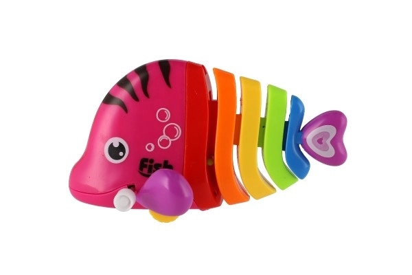 Poisson/Rybka à clé en plastique 11cm mix couleurs 14pcs en boîte