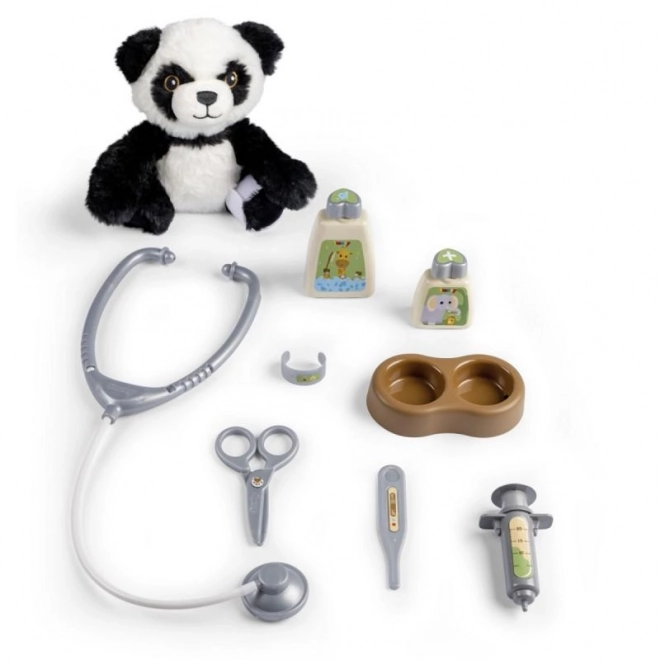 Chariot vétérinaire avec panda et box de transport 2 en 1