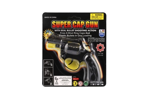 Pistolet à capsules en plastique 8 coups