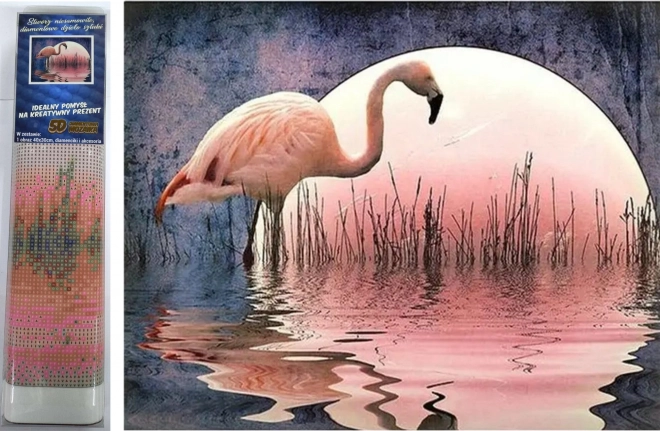 Norimpex peinture en diamant Flamant Rose 30x40 cm