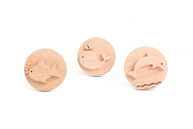 Tampons de sable avec motifs d'animaux marins