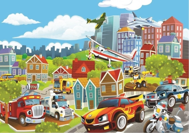 Puzzle moyens de transport 100 pièces