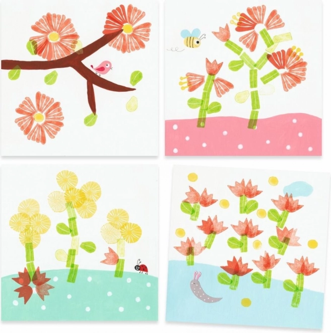 DJECO Ensemble de Tampons Fleurs