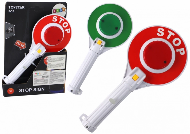 Lollipop de police pour enfants Lumières STOP recto-verso