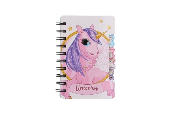 Bloc-notes avec motif de licorne