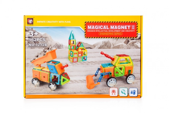 Jeu de construction magnétique pour enfants Magical Magnet 162 pièces