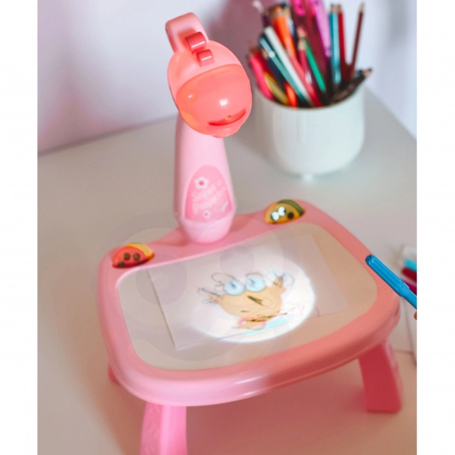 Tableau à dessiner WOOPIE avec projecteur girafe et feutres