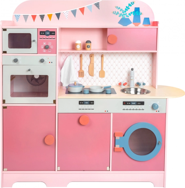 Cuisine en bois Gourmet rose