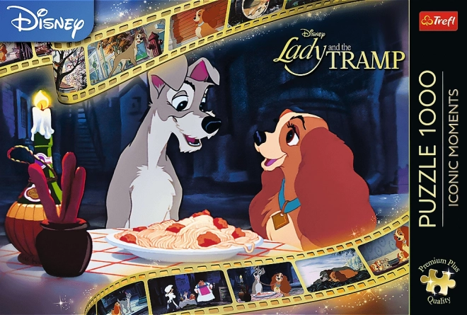 TREFL Puzzle Premium Plus Moments Iconiques : La Belle et le Clochard 1000 pièces