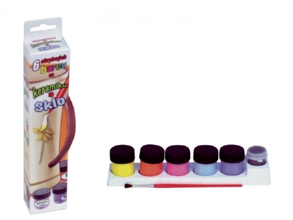 Peintures acryliques avec pinceau 6 pcs