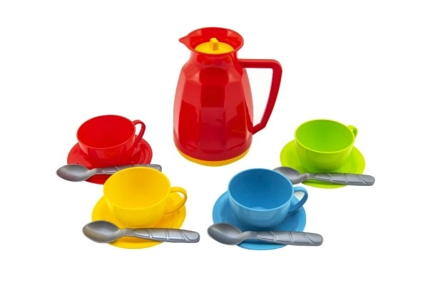 Ensemble de vaisselle pour thé en plastique 13 pièces dans un filet 11x20x11cm 12m+