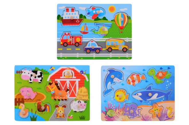 Puzzle en bois avec poignée petit