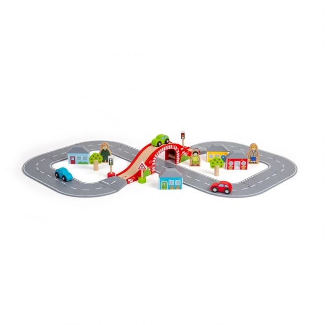 Route en bois en forme de huit Bigjigs