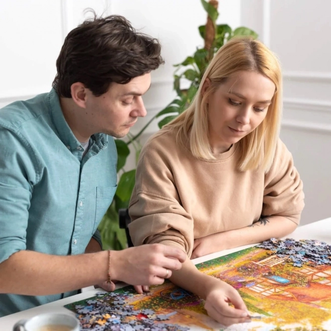 TREFL Puzzle Premium Plus Tea Time : Gare 1000 pièces