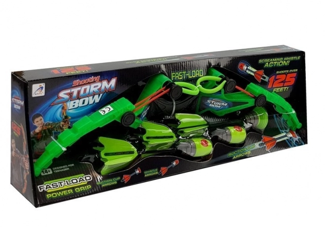 Ensemble arc et 3 flèches Vert Sportif 58 cm